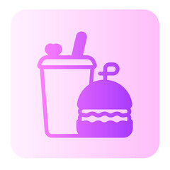 fast food gradient icon