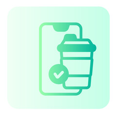 order coffee gradient icon