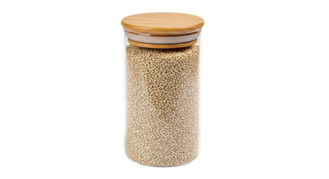 Isolated Mustard Seeds in Jar