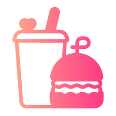 fast food gradient icon