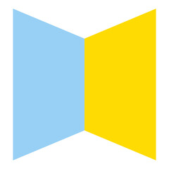 Abstract shape flat color. Ribbon