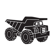 silhouette photo of dump truck with white background