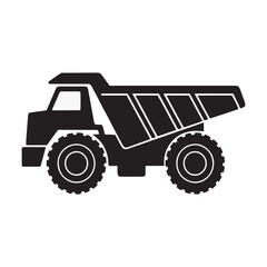 silhouette photo of dump truck with white background