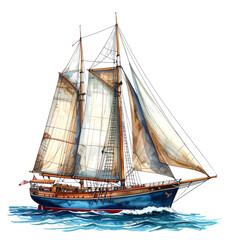 Obraz premium Vintage Sailing Ship on the Ocean