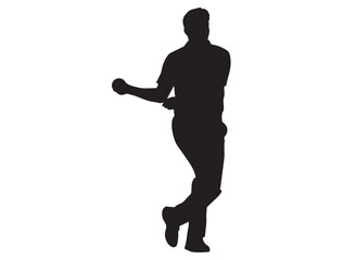 CRICKET PLAYER SILHOUETTE