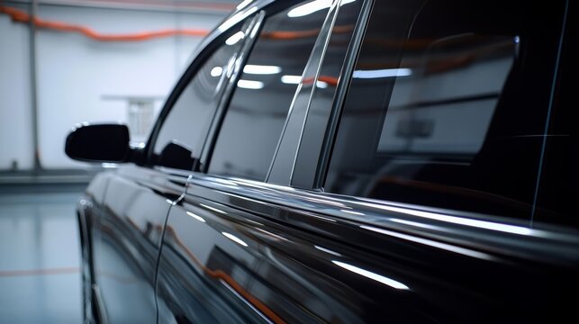 Automotive Elegance Precision Window Tinting Showcasing Meticulous Detailing and Craftsmanship