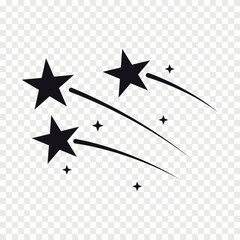 Shooting stars flat vector icon