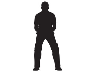 CRICKET PLAYER SILHOUETTE
