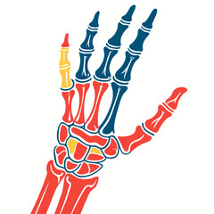 Skeleton Hand silhouette vector illustration