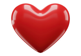 Isolated Glossy Red Heart Symbol