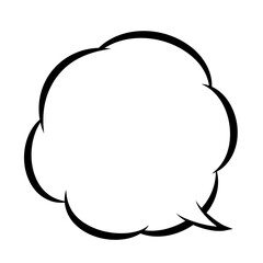 Vector illustration of a lively cartoon speech bubble