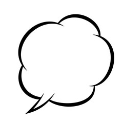 Vector illustration of a lively cartoon speech bubble