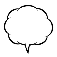 Vector illustration of a lively cartoon speech bubble