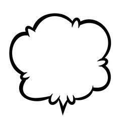 Vector illustration of a lively cartoon speech bubble