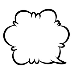 Vector illustration of a lively cartoon speech bubble