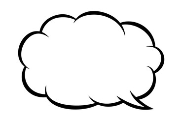 Vector illustration of a lively cartoon speech bubble