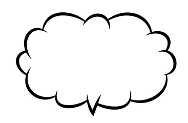 Vector illustration of a lively cartoon speech bubble