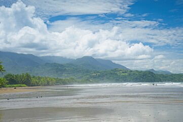 beautiful beach in the Marino Ballena National Park in Costa Rica