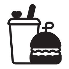 fast food glyph icon