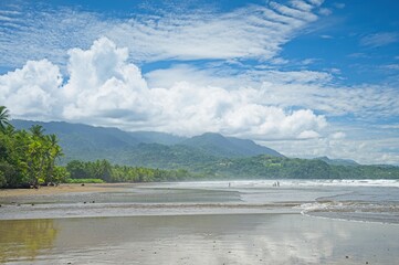 beautiful beach in the Marino Ballena National Park in Costa Rica