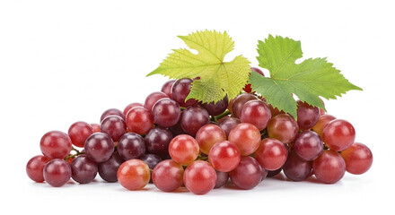 Bunch of grapes with white background