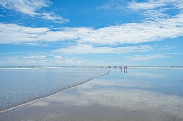beautiful beach in the Marino Ballena National Park in Costa Rica