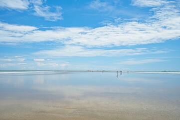 beautiful beach in the Marino Ballena National Park in Costa Rica