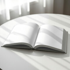 open book with blank pages