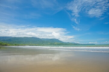 beautiful beach in the Marino Ballena National Park in Costa Rica