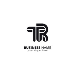 Creative T and R Letter Logo, Bold Monogram Design.