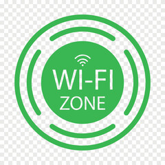Free wifi zone flat vector icon