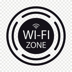 Free wifi zone flat vector icon