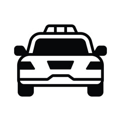 Ready to use glyph icon of city cab