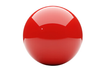 Isolated Shiny Red Sphere Reflecting Light