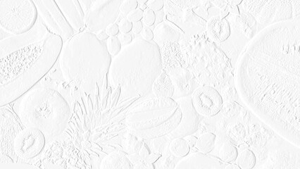 embossed image of fruits 