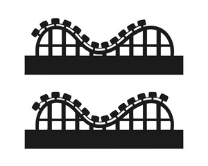 Roller Coaster silhouette vector illustration