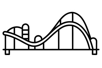 Roller Coaster silhouette vector illustration