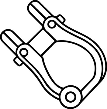 black outline clamp tool clip art preview