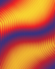 Abstract. background with gradient stripes in purple, yellow, red, and orange. Dynamic modern design with wavy and layered effects. vector.
