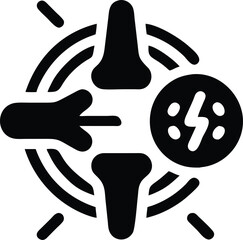 Obraz premium Joint pain and inflammation icon graphic