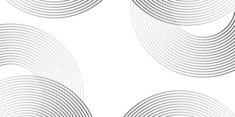 Abstract gold circle lines on dark background. Geometric stripe line art design. Vector illustration, eps10.