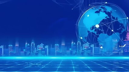 Futuristic Smart City with Global Connectivity - Powered by Adobe
