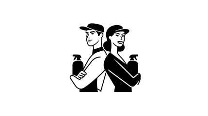 Two professionals working together as a team