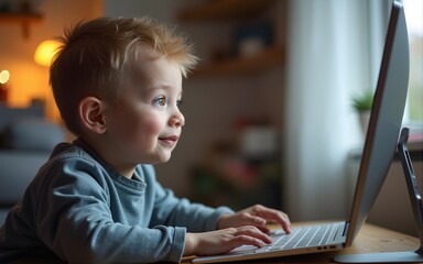 Man with infantile cerebral palsy using a computer. High quality