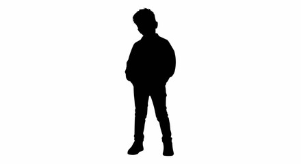 Stylish Boy Silhouette – Trendy Male Pose Vector