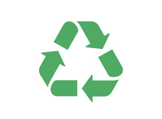 シンプルなリサイクルマーク アイコン ベクターイラスト