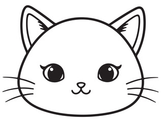 CUTE CAT FACE SILHOUETTE
