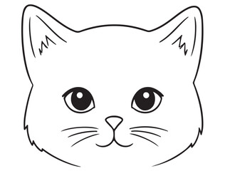 CUTE CAT FACE SILHOUETTE