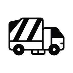 Fototapeta premium Premium glyph icon of global cargo truck delivery