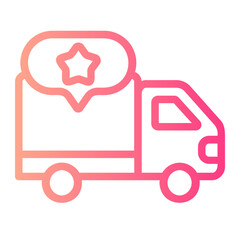 delivery truck gradient icon